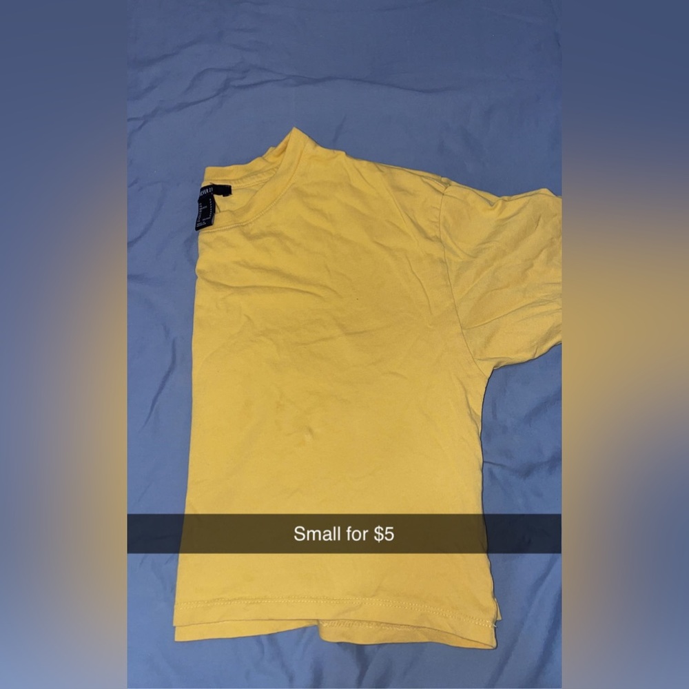 Small Forever 21 Mustard Yellow Crop Top